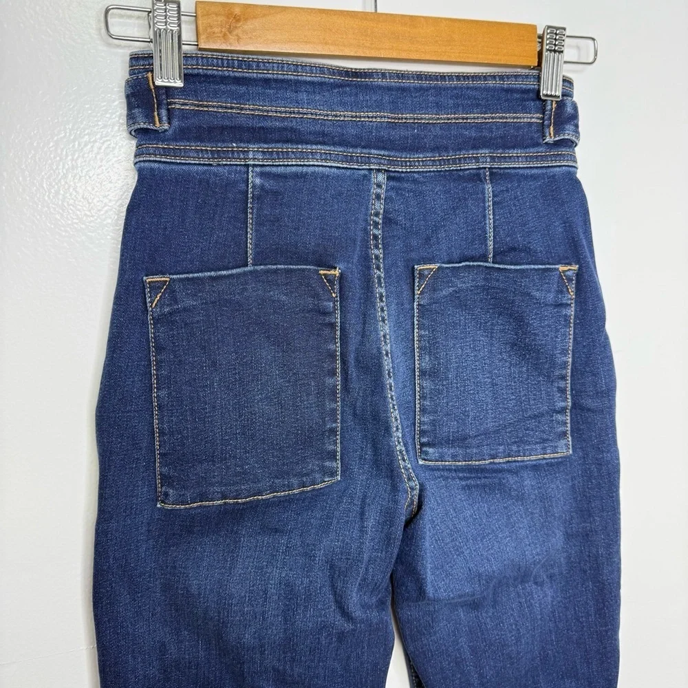 CURRENT / ELLIOT Dark Wash Wide Leg Western Style Jeans